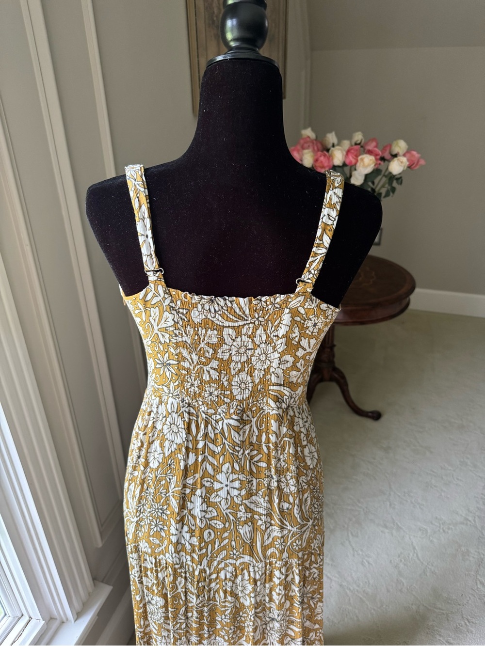 Rachel Ashwell Mustard Yellow & White Floral Maxi Dress - Picture 6 of 6